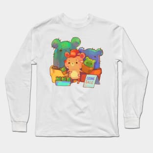 Bear Cactus Plant Shop Long Sleeve T-Shirt